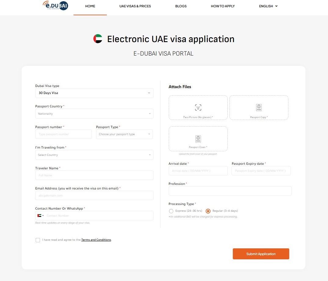 30 Days Single Entry Dubai Visa