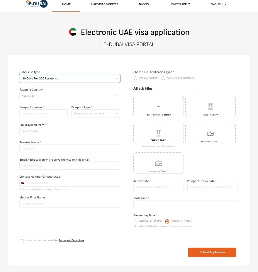 30 Days Visit Visa for GCC Residents