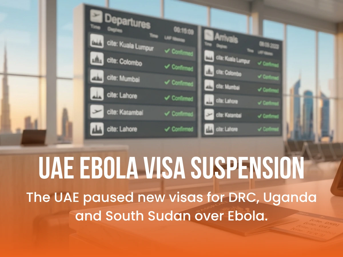 Passport and boarding pass on an airport counter, representing UAE visa policy affecting travellers from DRC, Uganda, and South Sudan.